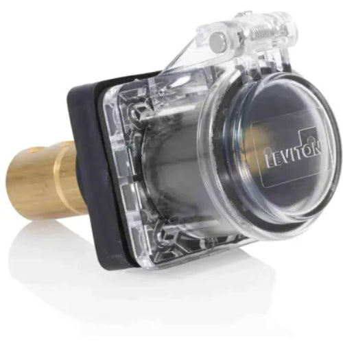 16 Series Panel Receptacle Enclosure with Automatic Closing Lid, Clear