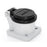 16 Series Panel Recep Enclo w/Automatic Closing Lid, BK
