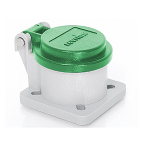 16 Series Panel Recep Enclo w/Automatic Closing Lid, Green