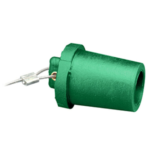 Leviton Manufacturing Company Male Protective Cap for 17/23 Series,Taper Nose-Green