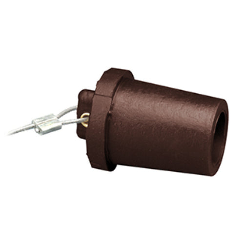 Leviton Manufacturing Company Male Protective Cap for 17/23 Series,Taper Nose-Brown