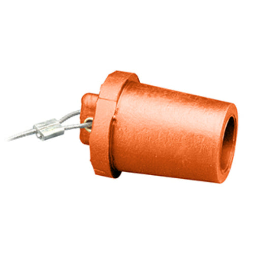 Leviton Manufacturing Company Male Protective Cap for 17/23 Series,Taper Nose-Orange