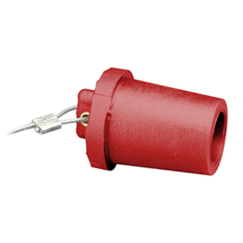 Leviton Manufacturing Company Male Protective Cap for 17/23 Series,Taper Nose-Red
