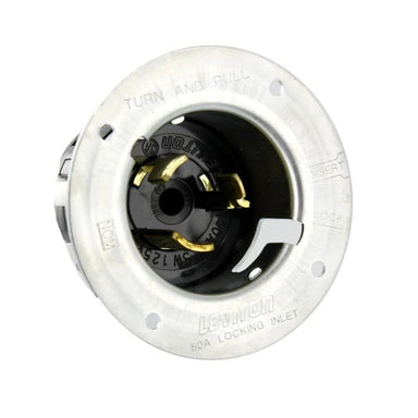 Twist Lock 125V/250V, 50A California Style Locking Flanged Inlet