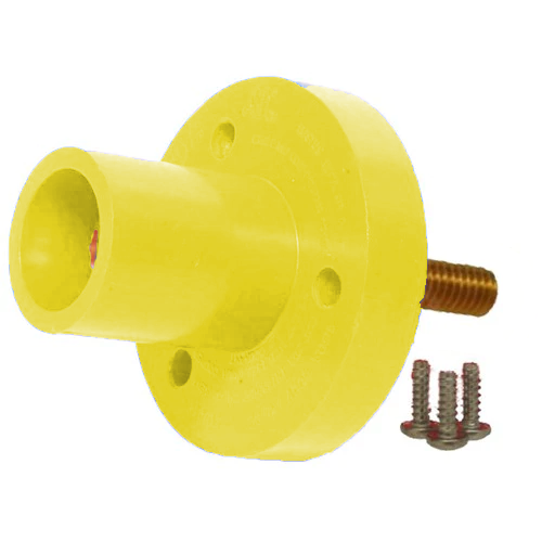 Marinco Power Products CLM Series Panel Mounts (150A/600V)3/4"-8 Thrd Stud; Male- Yellow