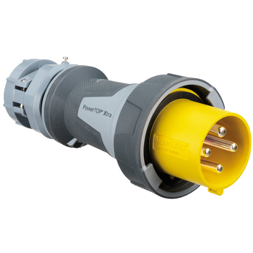 Mennekes 125/250V 100A Single Phase Pin and Sleeve Inline Plug