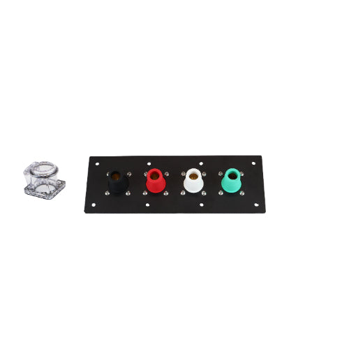 400A Black, Red, White, Green Single Phase 120/240V 4 Hole Female 90 Degree Cam Panel with Clear-Snap Covers