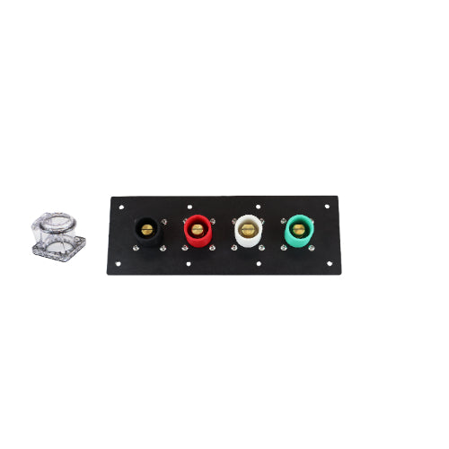 400A Black, Red, White, Green Single Phase 120/240V 4 Hole Male 90 Degree Cam Panel with Clear-Snap Covers