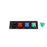 400A Black, Red, Blue, Green 3 Phase 208V 4 Hole Female 45 Degree Cam Panel with Caps + Lanyards