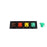 400A Brown, Orange, Yellow, Green 3 Phase 480V 4 Hole Female 45 Degree Cam Panel with Caps + Lanyards