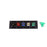 Plastic 400A Black, Red, Blue, White, Green 3 Phase 120/208V 5 Hole Male 90 Degree Cam Panel with Caps + Lanyards