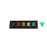 Plastic 400A Brown, Orange, Yellow, White, Green 3 Phase 277/480V 5 Hole Male 90 Degree Cam Panel with Caps + Lanyards