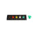 Plastic 400A Brown, Orange, Yellow, White, Green 3 Phase 277/480V 5 Hole Female 90 Degree Cam Panel with Caps + Lanyards
