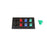 800A Black, Red, Blue, Green 3 Phase 208V 8H Female 90 Degree Non-Metallic Cam lock Panel with Caps + Lanyards