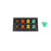 800A Brown, Orange, Yellow, Green 3 Phase 480V 8H Male 90 Degree Non-Metallic Cam lock Panel with Caps + Lanyards