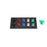800A Black, Red, Blue, White, Green 3 Phase 120/208V 10H Female 90 Degree Cam lock Panel with Caps + Lanyards