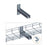 Quest Manufacturing T Wall Bracket Kit for 8" wire mesh cable trays
