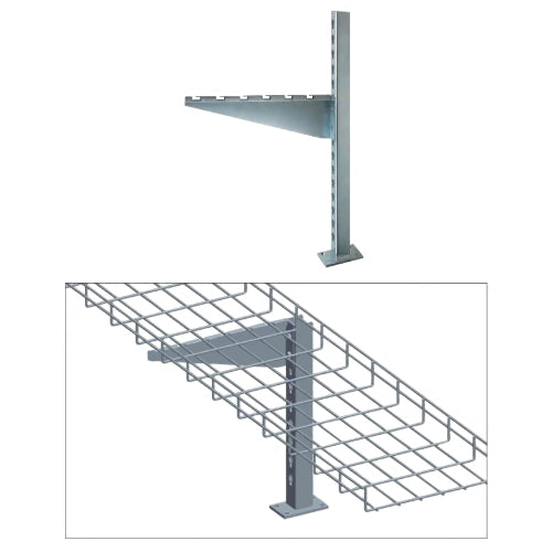 Quest Manufacturing Flag Floor Stand for 6" wire mesh cable tray