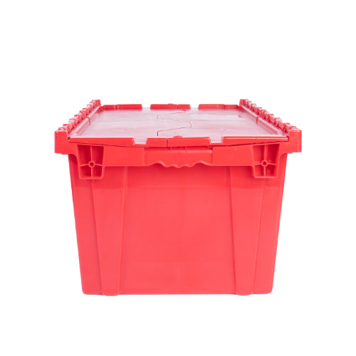 Hand Held Attached Lid Container 27x17x12- Red