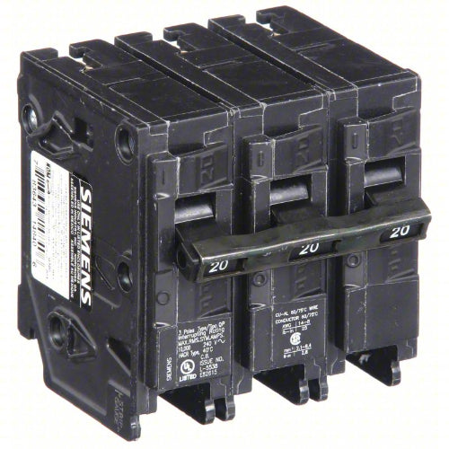 240V, 20A ITE Circuit Breaker by Siemens, Push On 3 Pole