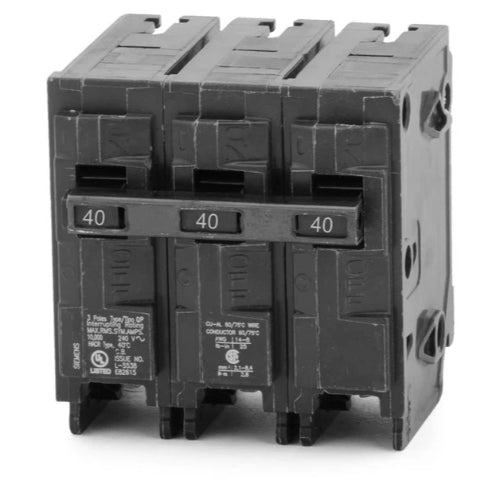 240V, 40A ITE Circuit Breaker by Siemens, Push On 3 Pole