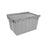 Hand Held Attached Lid Container 21x15x12- Gray