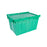 Hand Held Attached Lid Container 21x15x12- Green