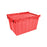 Hand Held Attached Lid Container 21x15x12- Red