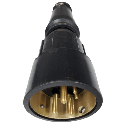 Male Cable Attachable 3 Pwr,1 Grd w/2 pilot contacts, 2 AWG