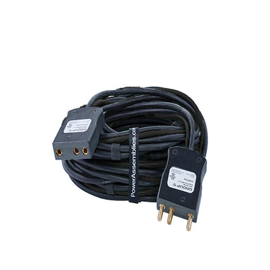 Stage Pin Extension, 2 Amp, 125 Volt, Bates Connectors, SJOOW Cable, Black