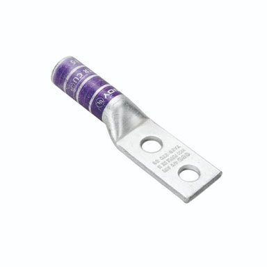 4 AWG Two Hole Uninsulated Copper Compression Terminal